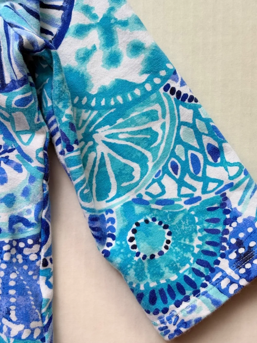 Lilly Pulitzer Girls Swim Cover Up Dress Size M (6-7) Blue Hooded Full Zip